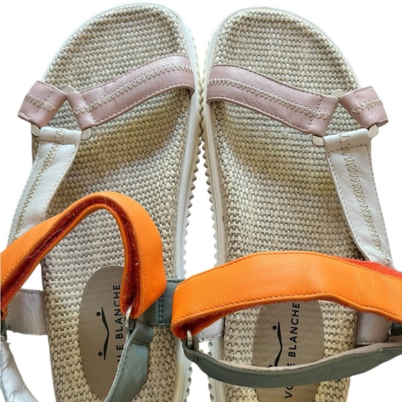 VOILE BLANCHE‎ Lisa 20 Leather Multicolor Sandals - Picture 4 of 7